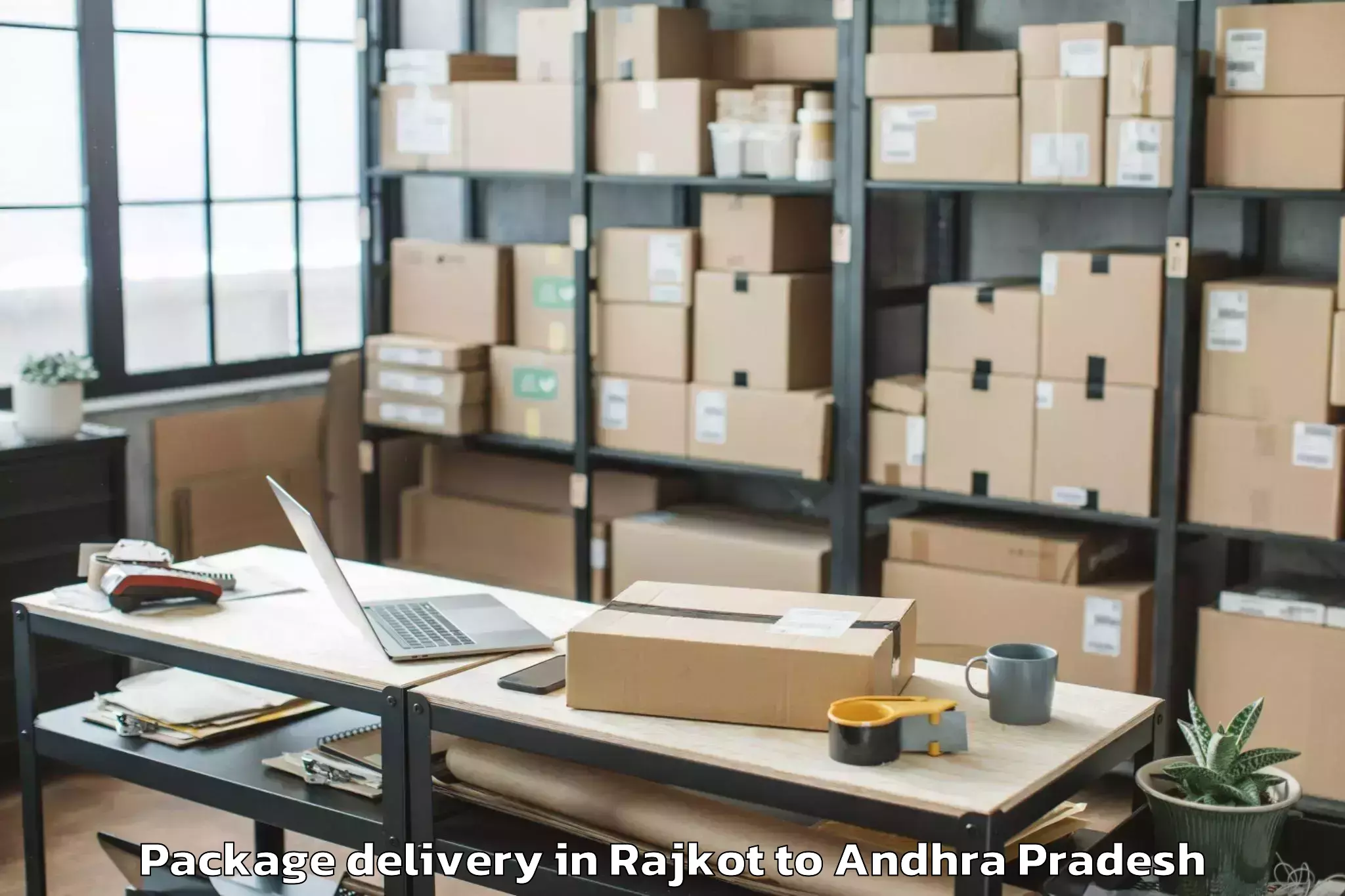 Top Rajkot to Vidyanagar Nellore Package Delivery Available